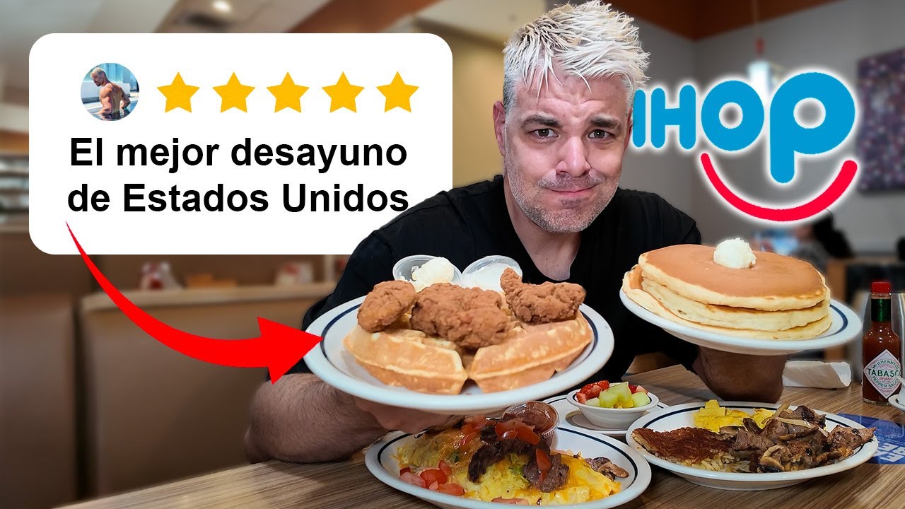 COMIENDO TODA la CARTA de la FRANQUICIA M&Aacute;S CAL&Oacute;RICA de ESTADOS UNIDOS *DESAYUNOS IPHOP 24H*