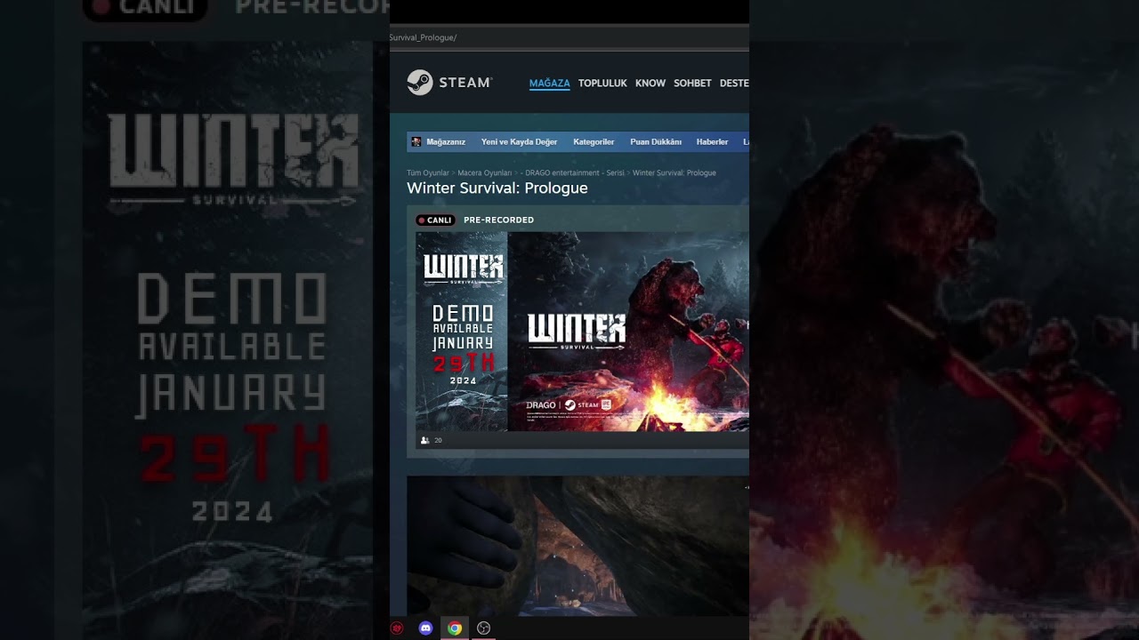Winter Survival: Prologue  &Uuml;cretsiz Steam oyunu #steam #shorts