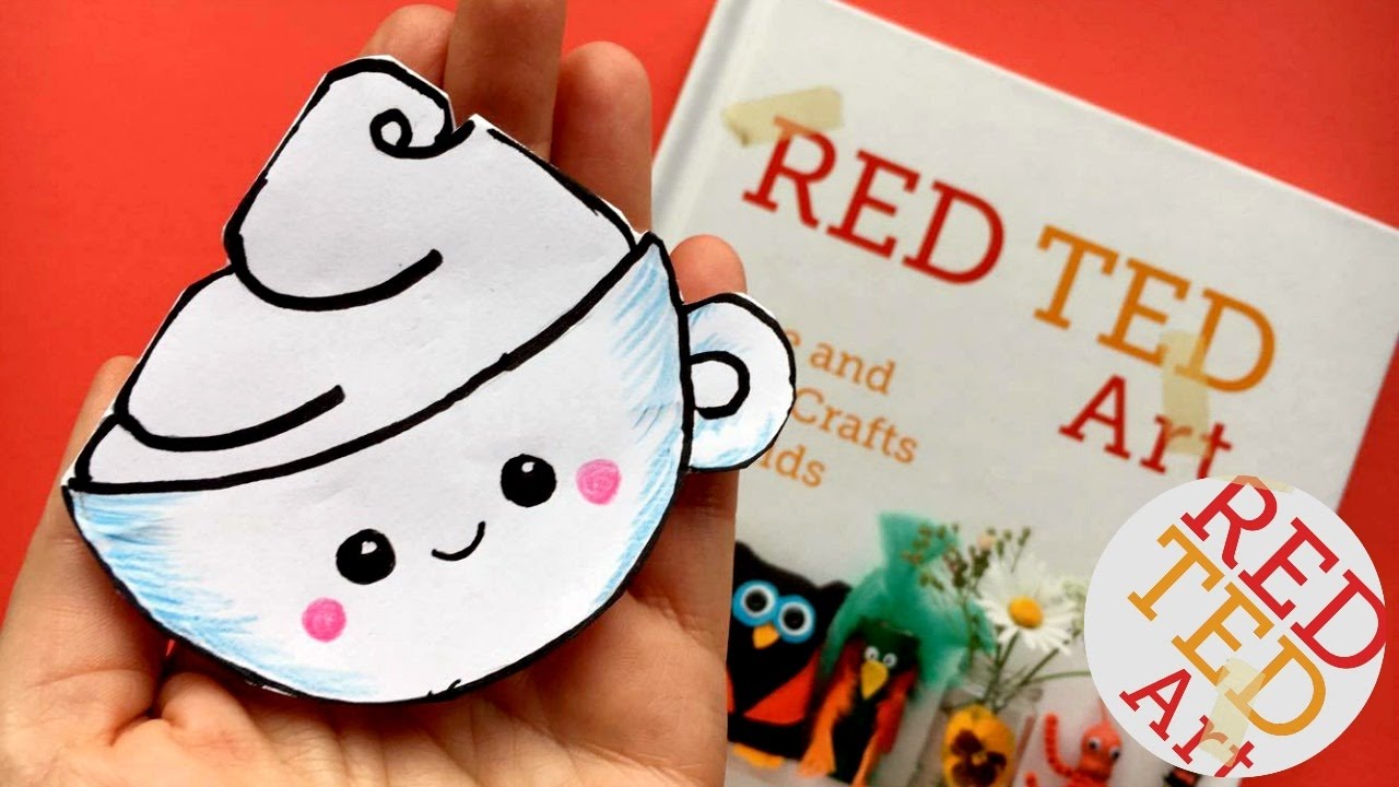 Easy Kawaii Coffee Cup Bookmark DIY - Kawaii Bookmark DIYs - Corner Bookmarks