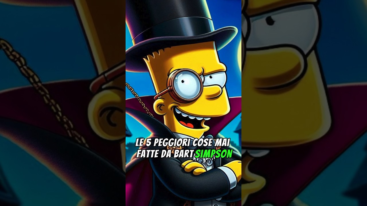 Le 5 PEGGIORI cose mai fatte da BART SIMPSON - parte 2