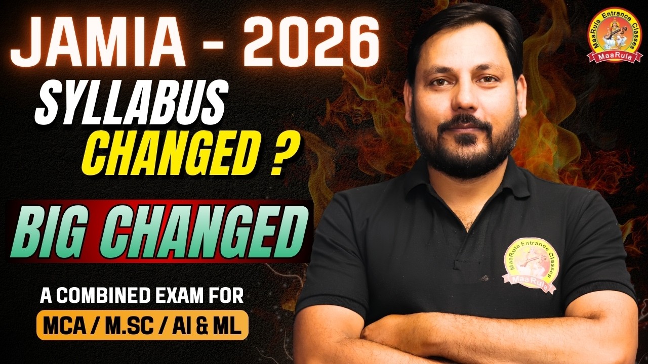 Jamia 2026 SYALLABUS CHANGED | Combined Jamia Exam For MCA/M.sc/AI & ML | Complete info jmi #mca#jmi