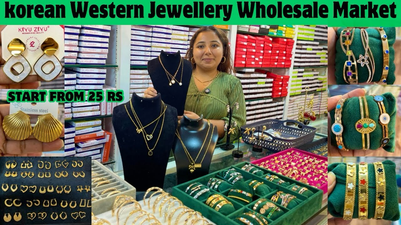 Western Jewellery Wholesale Market Korean Jewellery Wholesale Anti Tarnish Stainless Steel Jewelry