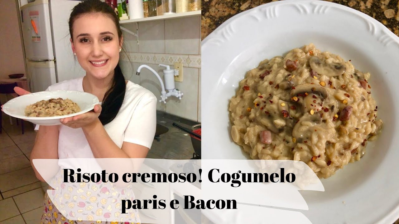Risoto Cogumelo paris e Bacon