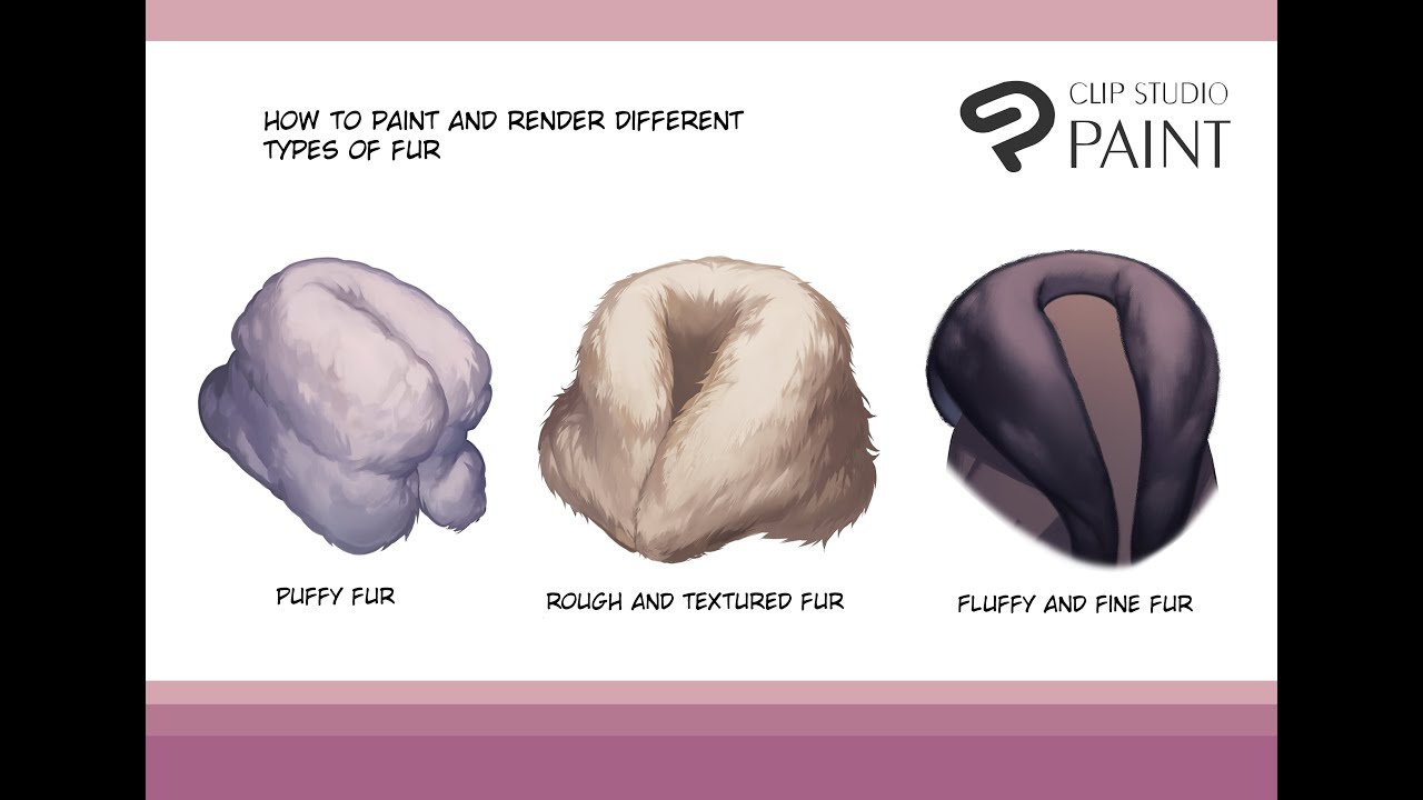 How to Paint Different Types of Fur and Winter Clothings | Clip studio paint