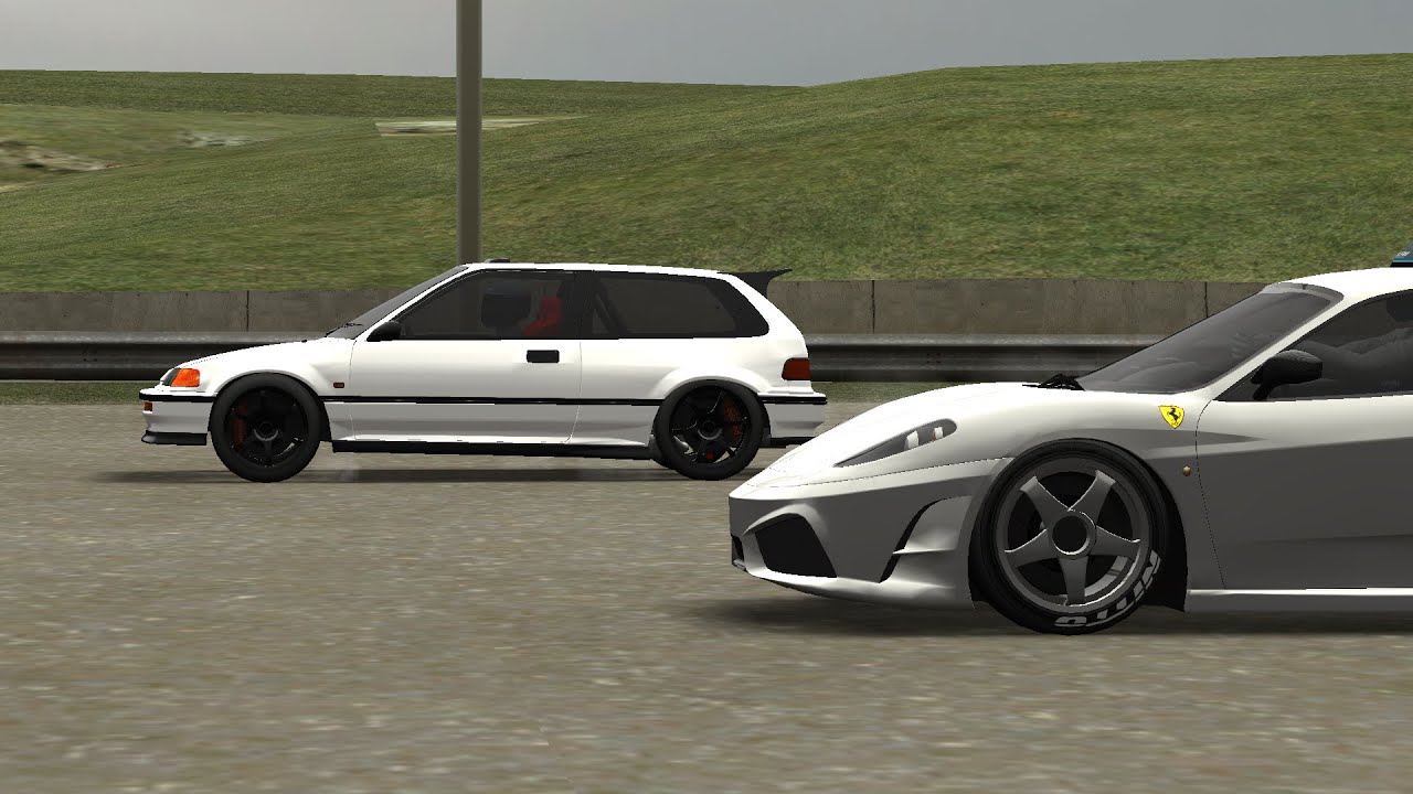 Sleeper Honda Civic EF vs Ferrari F430 Scuderia Drag Race | Live For Speed