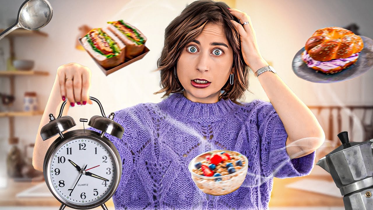 5 recettes de PETIT DÉJEUNER SAINS (pauvre en sucre) et express ⏰​🏃‍♀️​
