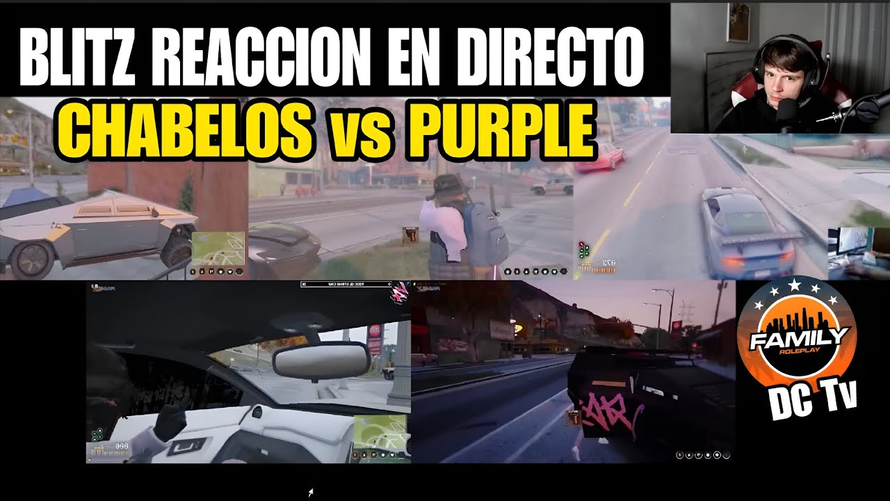 BLITZ REACCIONA en DIRECTO CHABELOS vs PURPLE TIROTEO || FAMILY RP 
