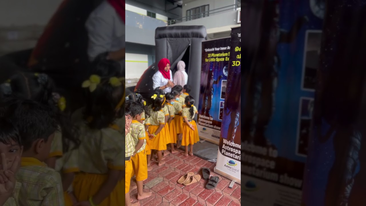 Mobile planetarium show in school @AstrospacePlanetarium 📞80861 01100 #space #planetarium