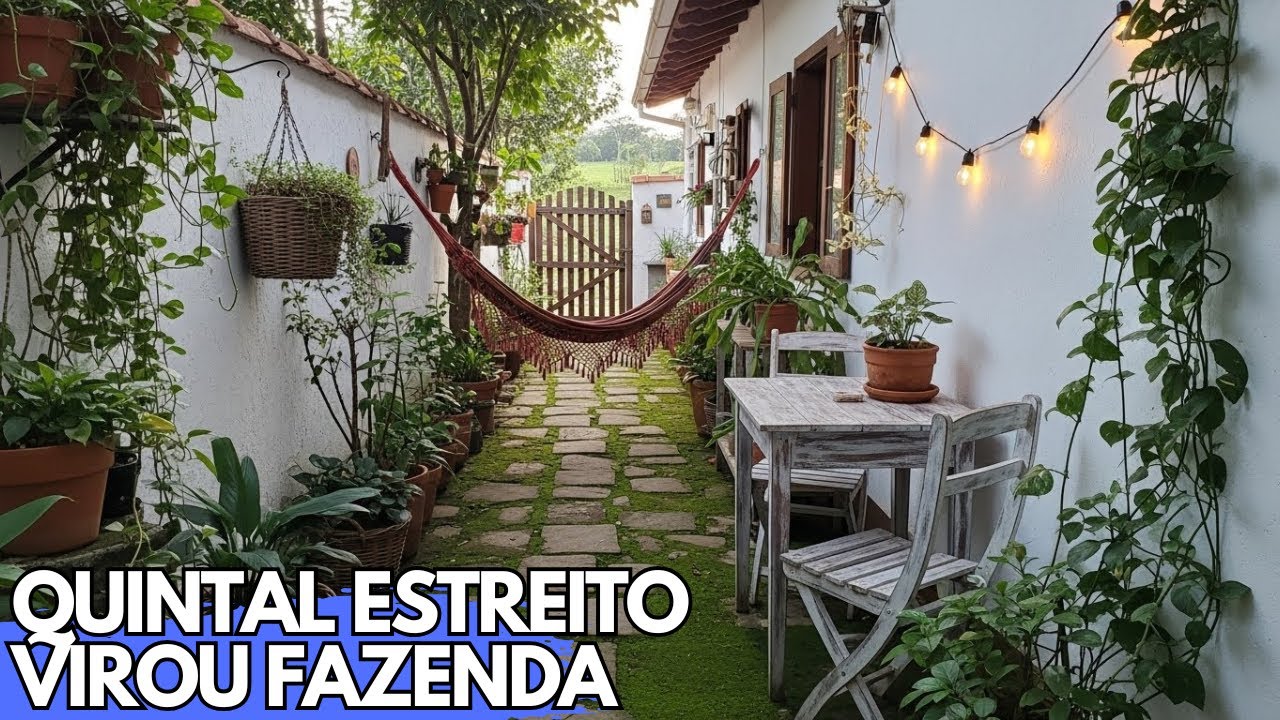 Quintal Estreito Virou Fazenda: Decoração Rústica Campestre com Pouco Dinheiro