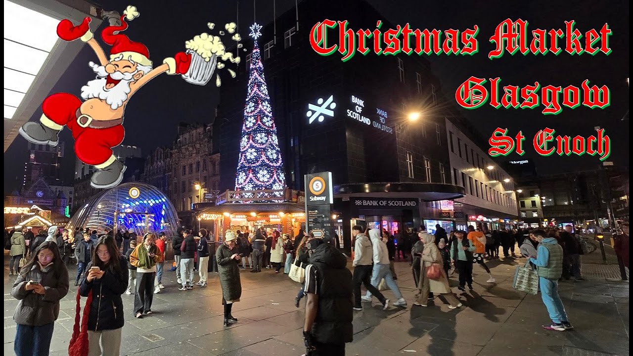 Glasgow Christmas Markets 2024 ** St Enoch Square ** Winterfest Market & Fairground ** City Vibes **