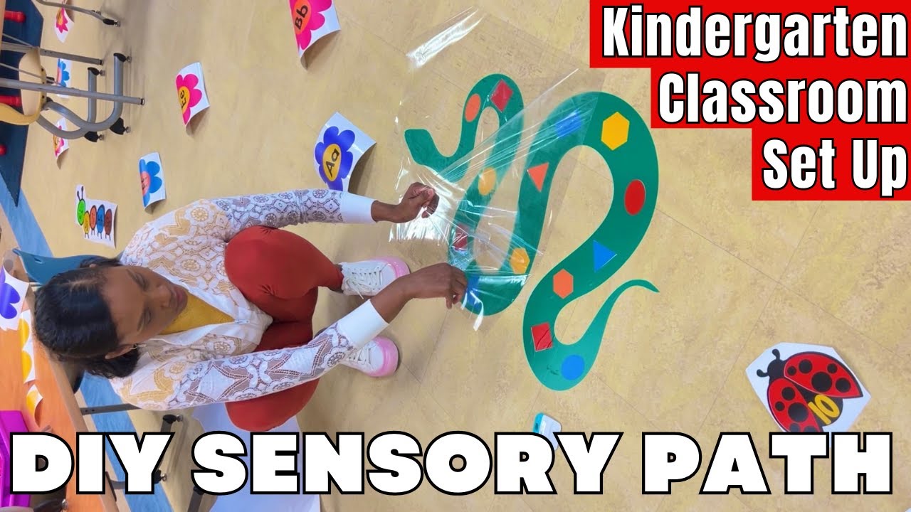 DIY Sensory Floor Path, Kindergarten Classroom Set Up - Cricut Venture Tutorial  Teacher Cricut Idea
