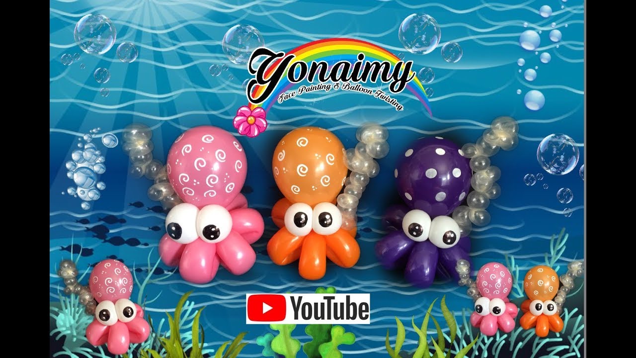 COMO HACER UN  PULPO CON GLOBOS.-  BALLOON OCTOPUS
