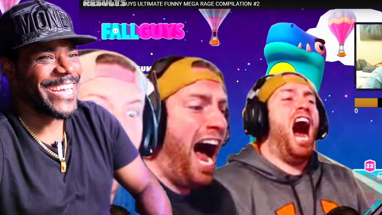 PCHOOLY FALL GUYS ULTIMATE FUNNY MEGA RAGE #2 REACTION