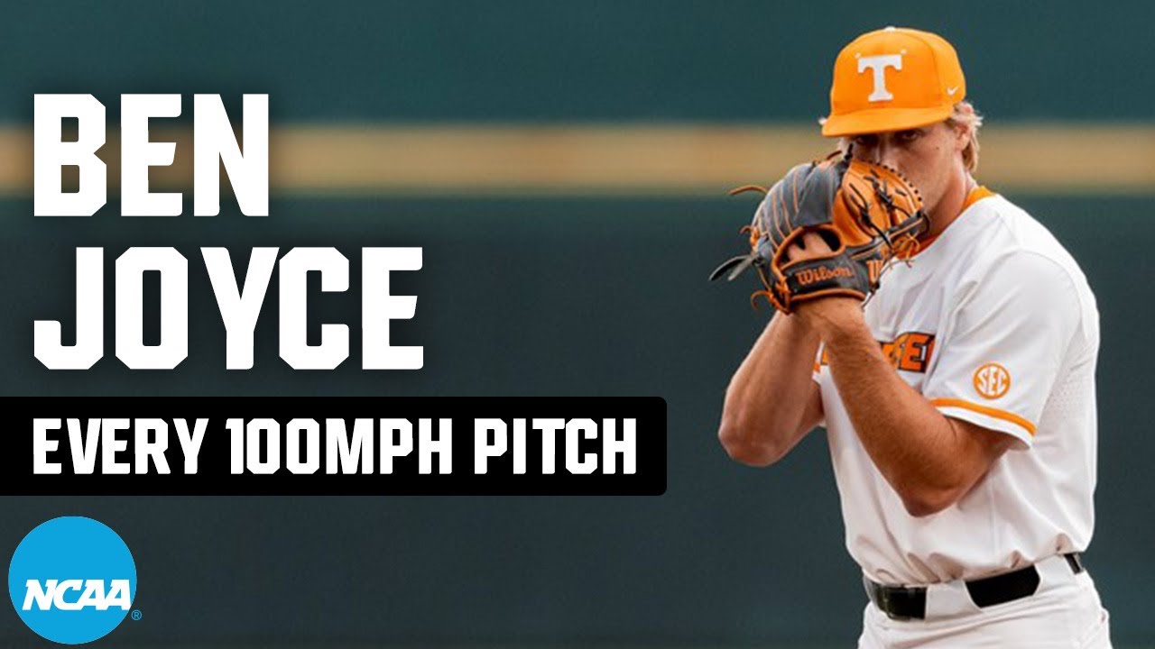 All 43 100+ mph pitches from Ben Joyce in the NCAA baseball tournament
