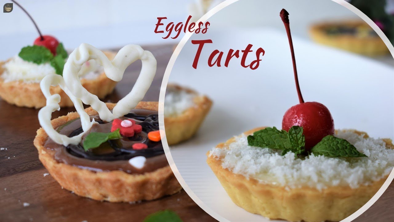 Eggless Mini Tarts Recipe | Chocolate Tart | Coconut Berry Tart