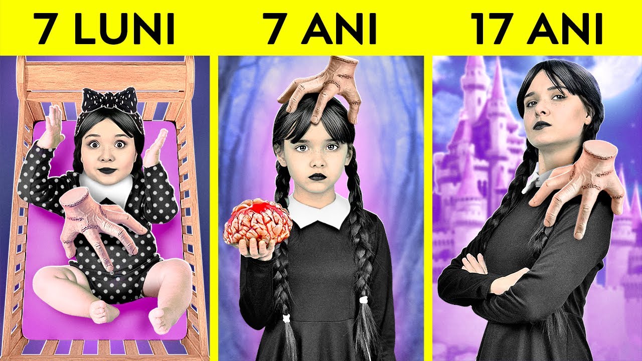 AM ADOPTAT-O PE WEDNESDAY ADDAMS | Trucuri secrete simple și gadgeturi pentru părinți, marca 123 GO!