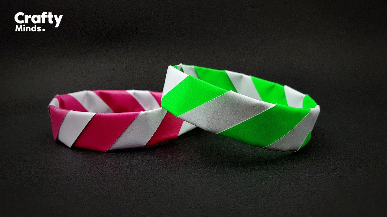 How to make simple & easy paper bangle  | Make Simple & Easy Paper Bangle | Crafty Minds