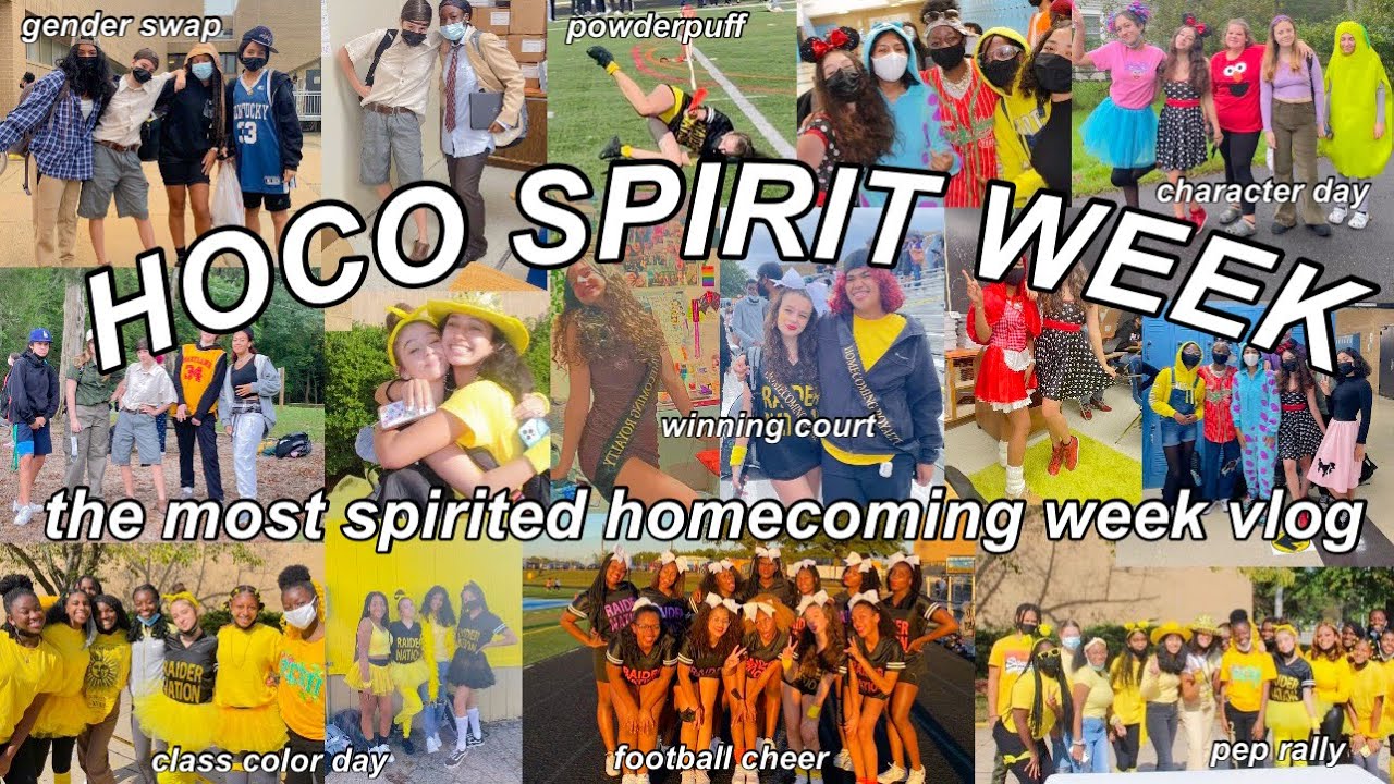 HOMECOMING SPIRIT WEEK VLOG 2021 I pep rallys, flash mobs, powder puff, football, and moree
