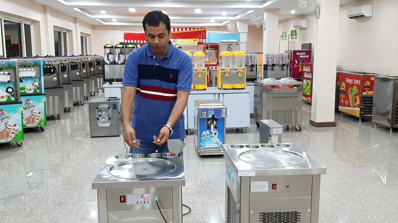 pan roll and tawa stone icecream machine explanation by coolex india