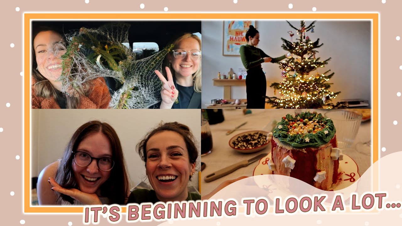 De perfecte kerstboom optuigen & mijn eigen kersttaart decoreren 🎅🎄 || Vlog 518