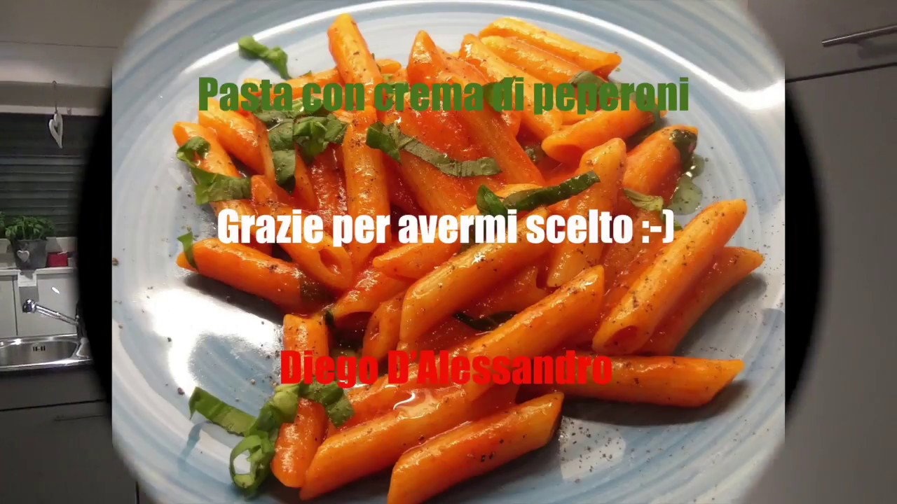 Pasta con crema di peperoni