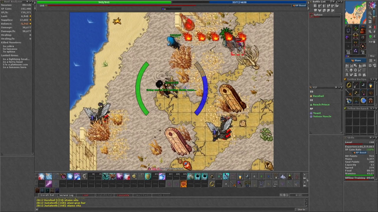Tibia - Issavi Surface Hunt (100+ Mage Spawn)