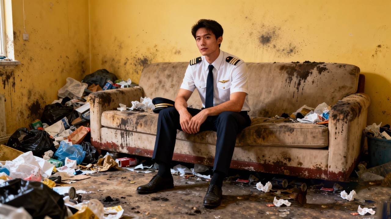 😥Can you believe this is actually the home of a handsome flight attendant?