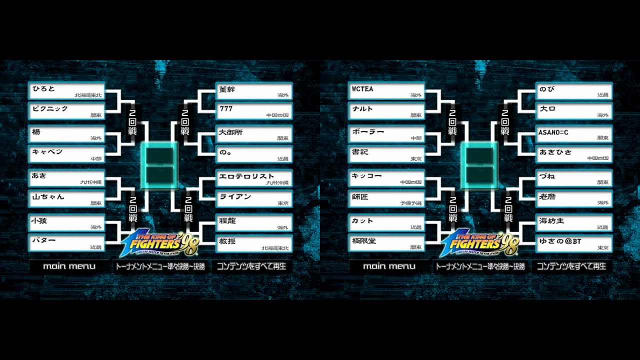 闘劇 Tougeki '07 - Super Battle DVD Vol 9: The King of Fighters '98 Top 32 to 8