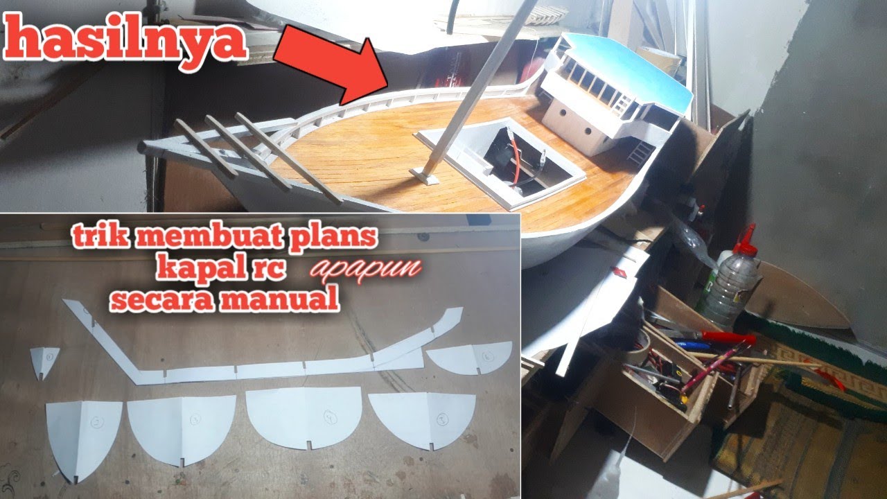 cara membuat plans kapal rc apapun bisa dengan cara ini👍