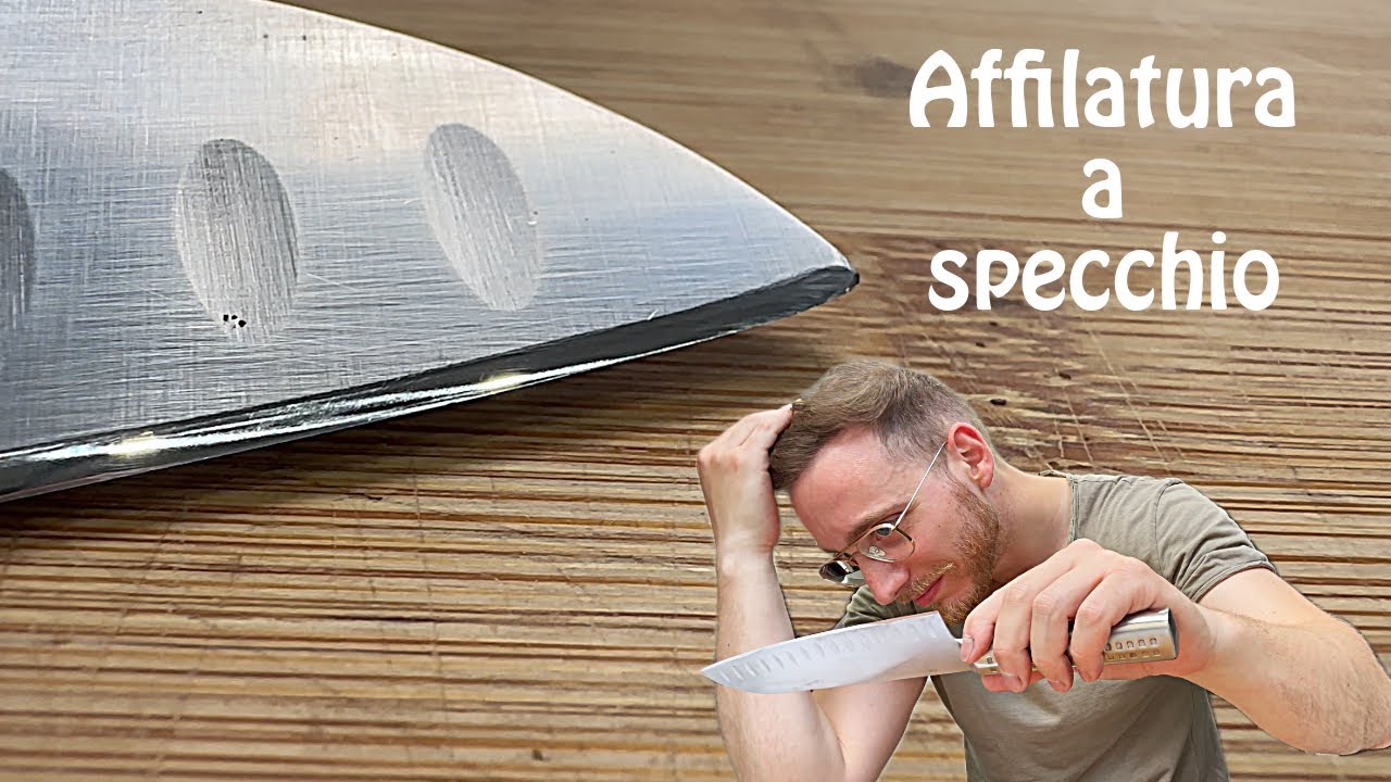 Affilare un COLTELLO con la PIETRA come un RASOIO e ottenere un´ affilatura a specchio [Tutorial]