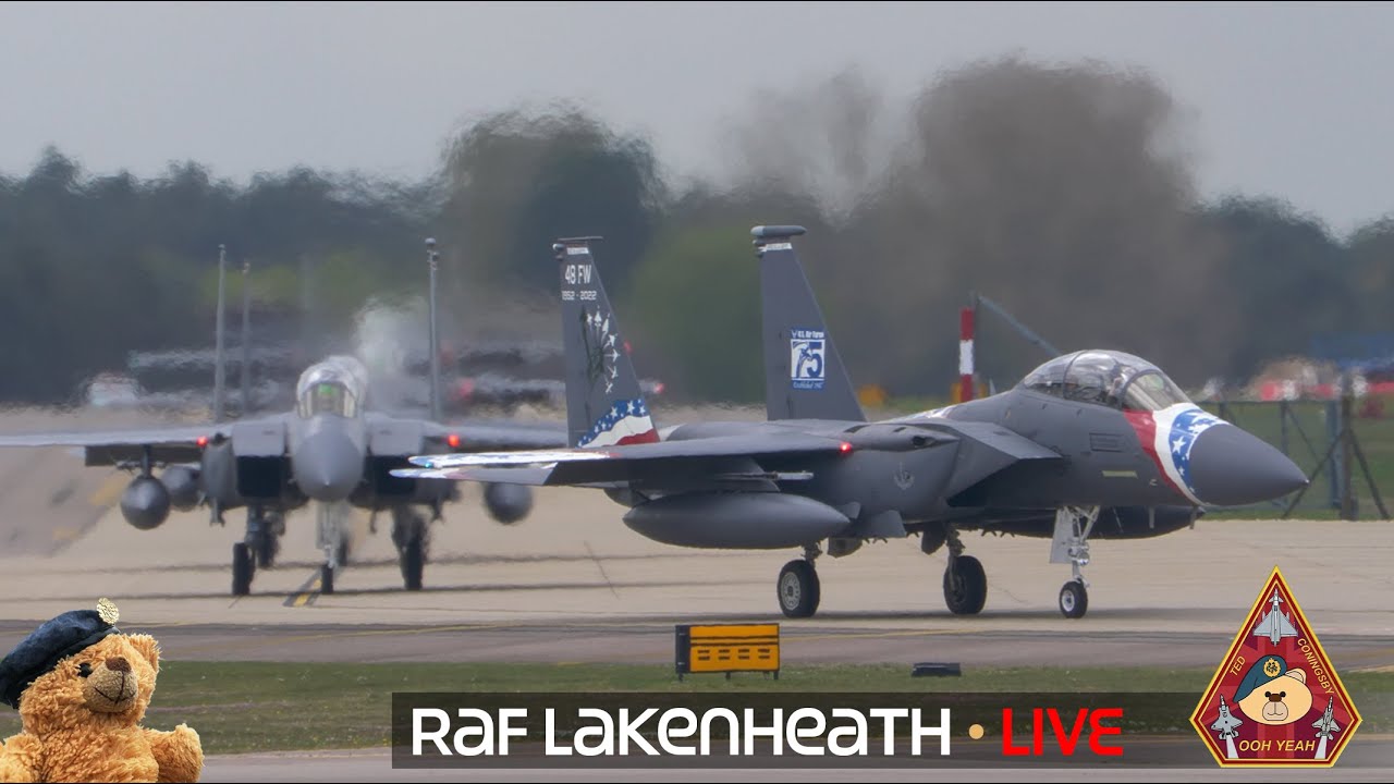 LIVE US AIR FORCE FIGHTER TOWN F-15 & F-35 ACTION • 48TH FIGHTER WING RAF LAKENHEATH 26.07.24
