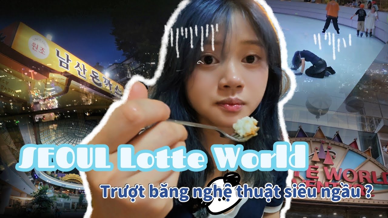 😨Tai nạn thật sự ở Lotte World! 롯데월드 아이스링크에서 얼굴 부상 당했습니다… ❄️🤕
