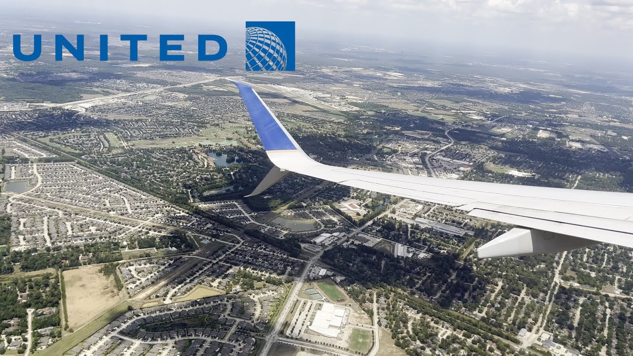 United 737 BUMPY Approach & Landing into Houston (IAH)