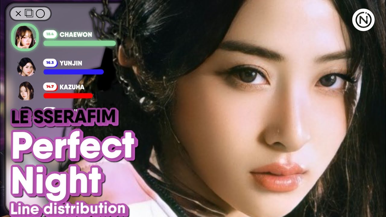 LE SSERAFIM - 'Perfect Night' (Line Distribution Color Coded) @nawaii_k