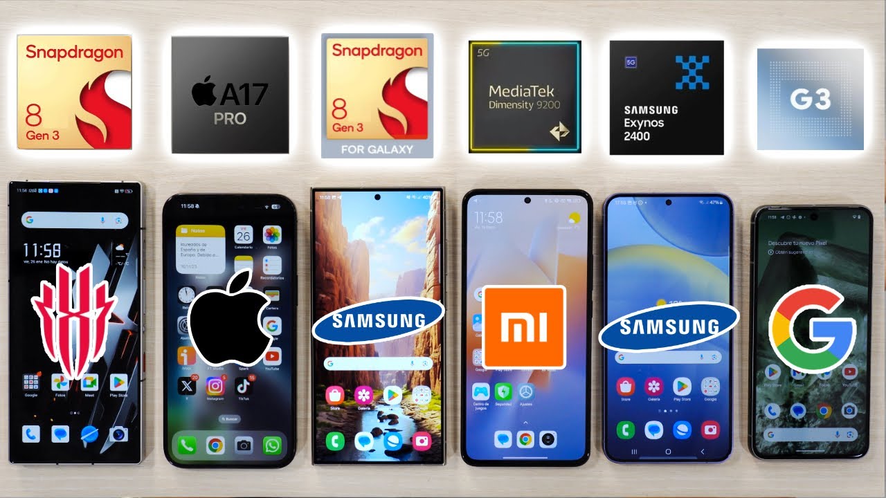 Exynos 2400 vs Snapdragon 8 Gen3 vs Apple A17 PRO ⚙️ MEJOR PROCESADOR