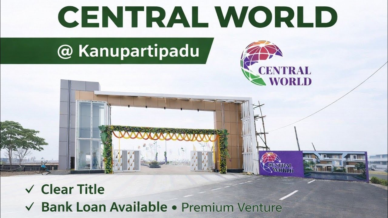 Luxury primary Villa plots for sale Nellore Central World Layout Nuda RERA approval plots