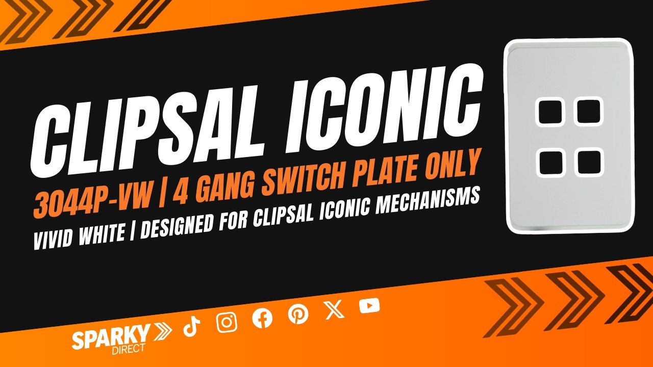 Накладка на 4 выключателя Clipsal Iconic 3044P-VW | Яркий белый