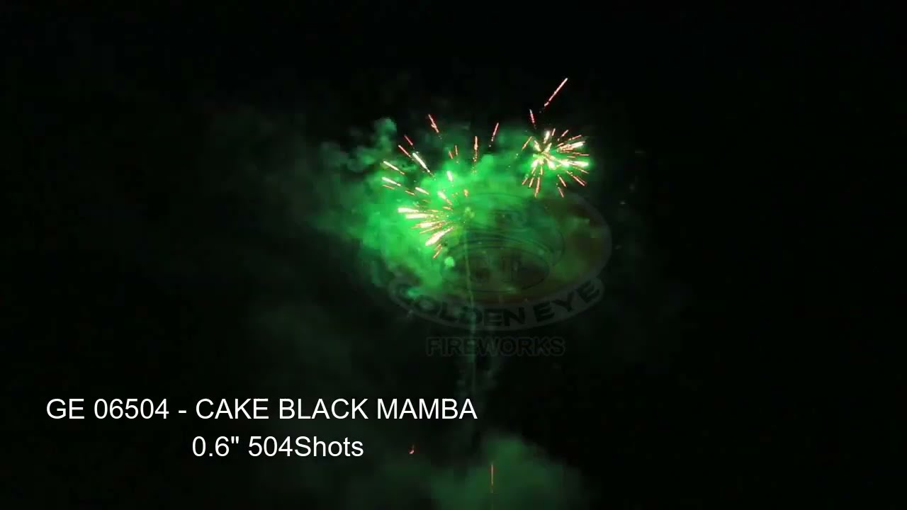 KEMBANG API CAKE BLACK MAMBA 504 SHOTS 0.6 INCH