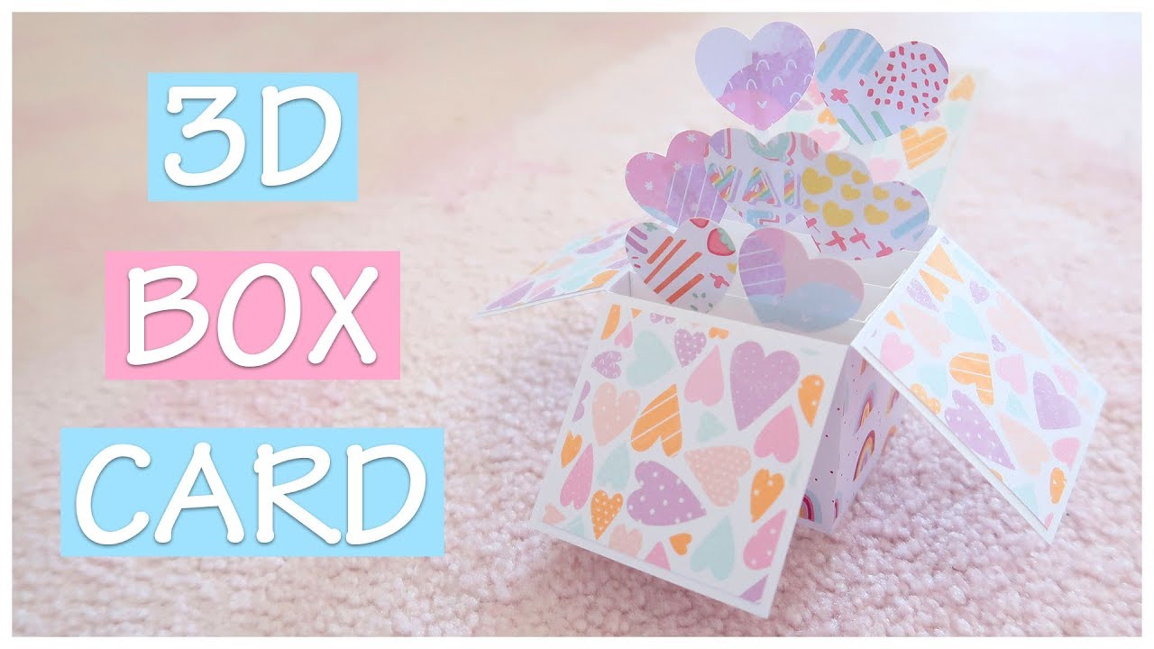 DIY | 3D Pop Up Box Card | Explosion Box Scrapbook Idea