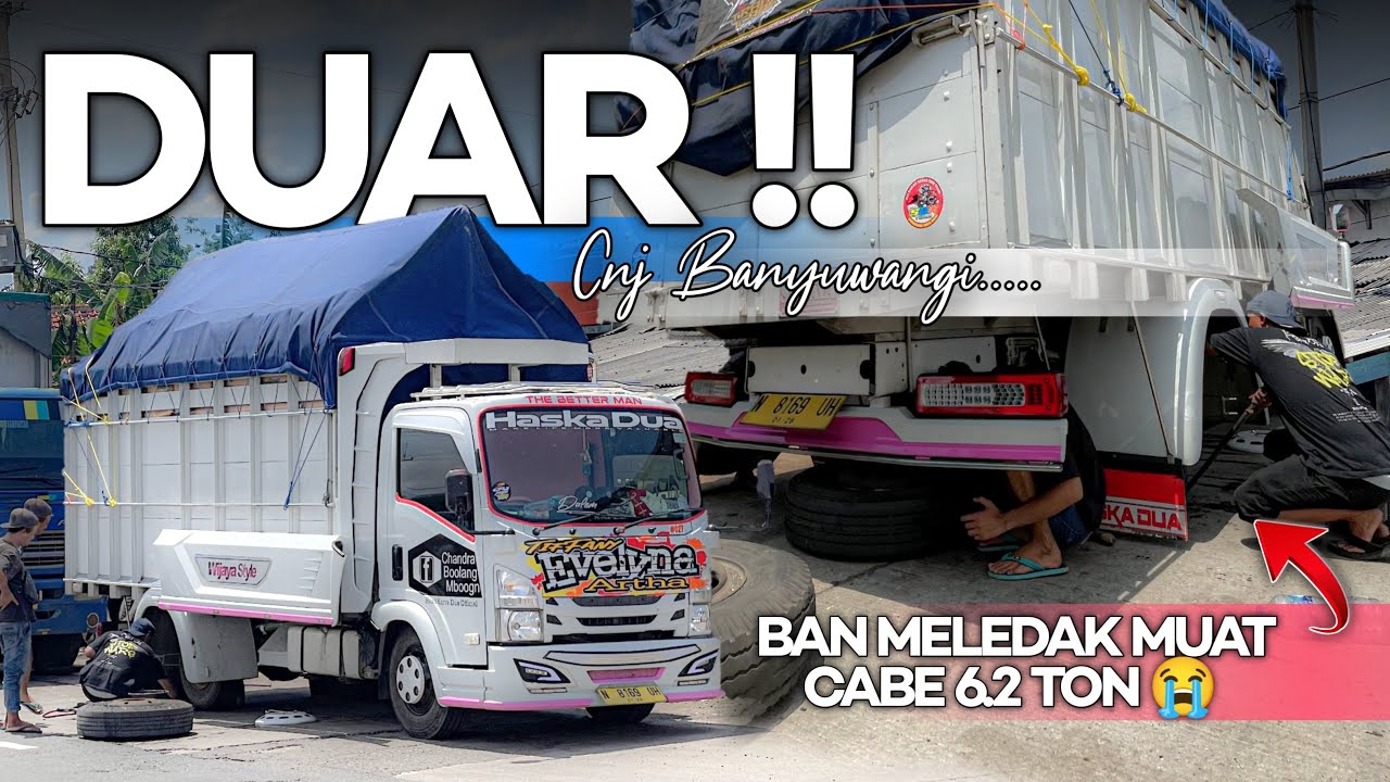 Duarr‼️Muatan c4be 6.2 ton menyebabkan ban ini kempess 🥲 (CNJ jaya part 3)