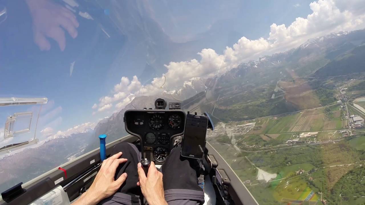 Primo volo con il DG303 - Decollo e uscita in Pedeomontana