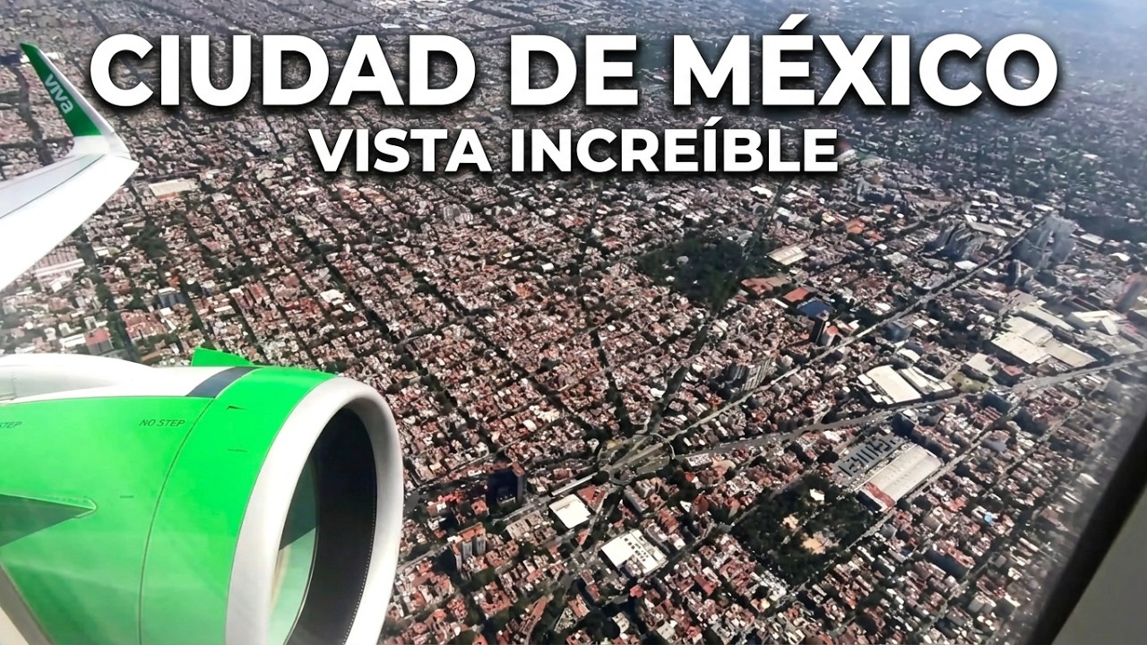 Vista de la Ciudad de México al Despegue AICM / Viva Aerobus A321 NEO