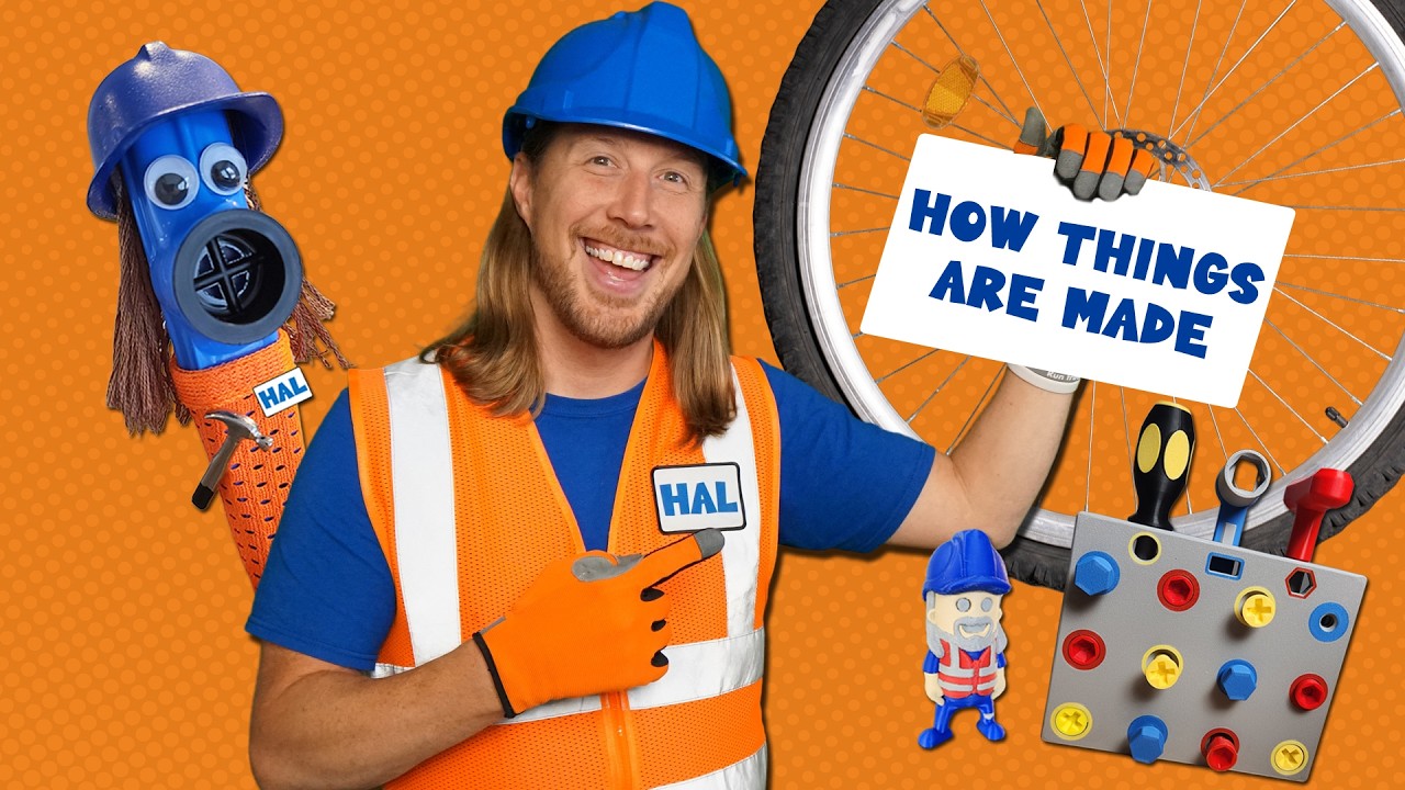 Handyman Hal visits Factories | Learn How Things are Made | Bike Factory and Kazoo Factory