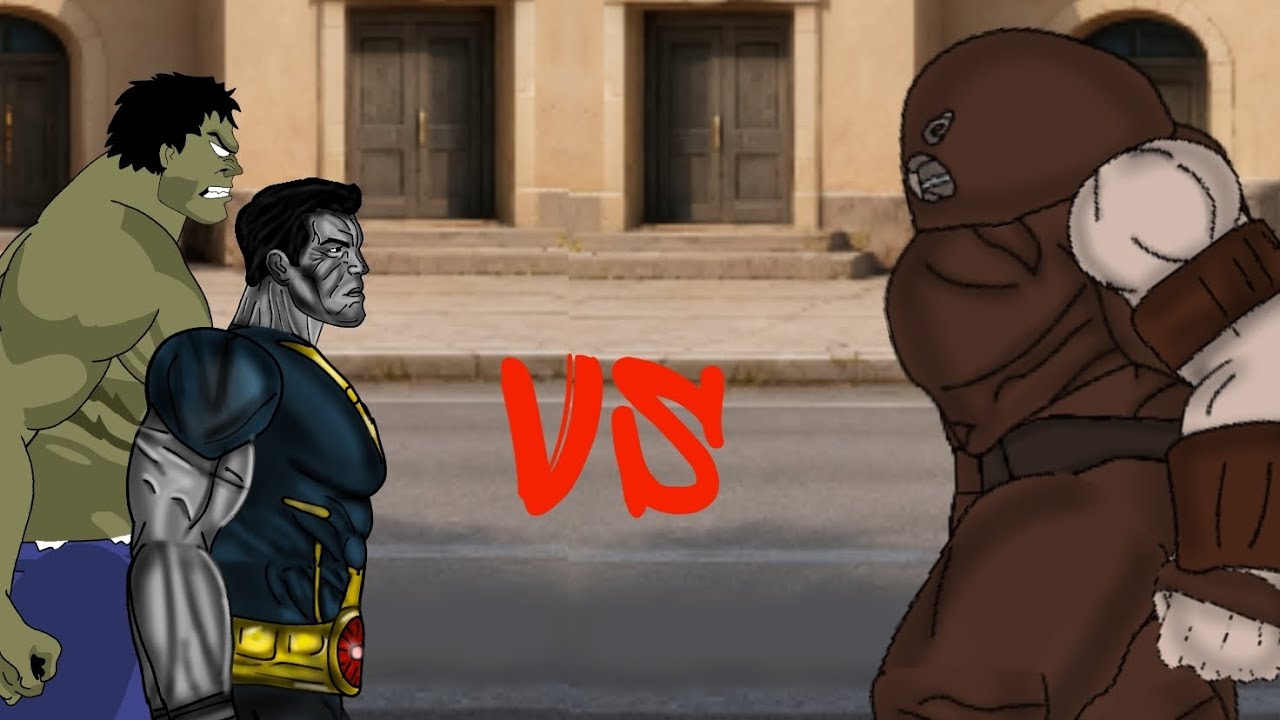 Hulk and Colossus vs Juggernaut dc2 animation