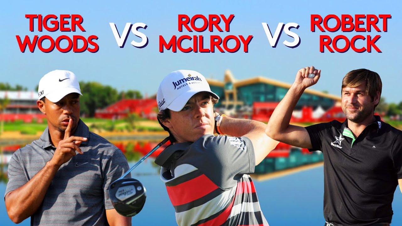 Tiger Woods vs Rory McIlroy vs Robert Rock | 2012 Abu Dhabi HSBC Golf Championship