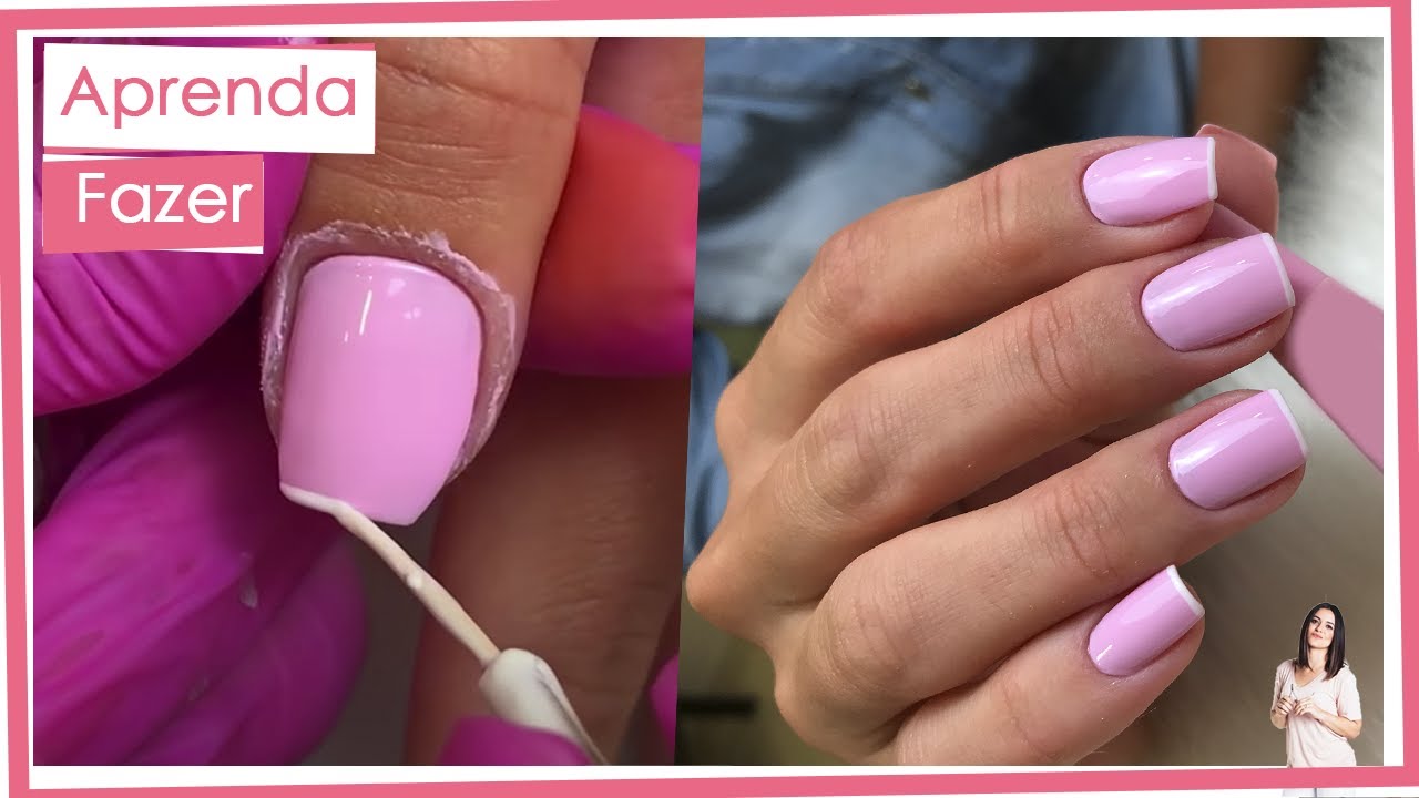 Como Fazer Francesinha nas Unhas - Rosada