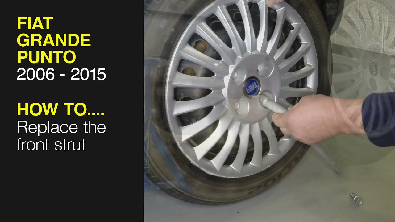 How to replace the front strut on the Fiat Grande Punto 2006 to 2015
