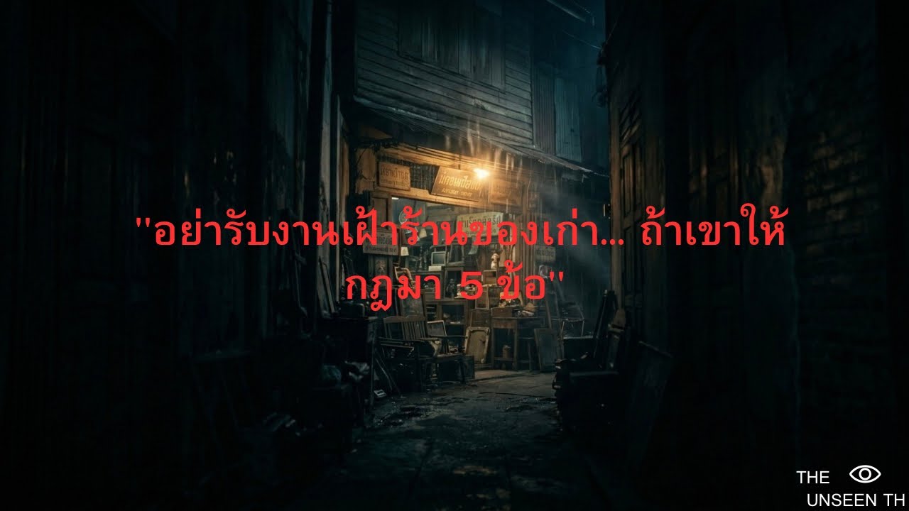 จ้างเฝ้าร้านของเก่า คืนละ 5,000... แต่ต้องแลกด้วยกฎ 5 ข้อ (สยองขวัญหักมุม)