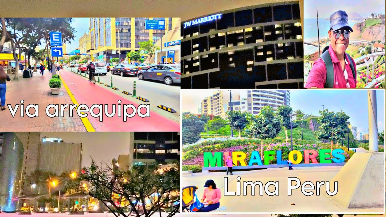 Miraflores !!  Lima Peru.  Parque Kennedy  to Larcomar