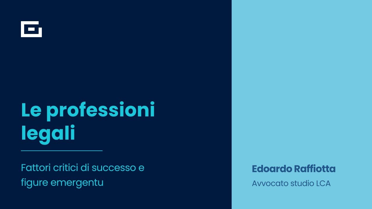 Le professioni legali: fattori critici di successo e figure emergenti